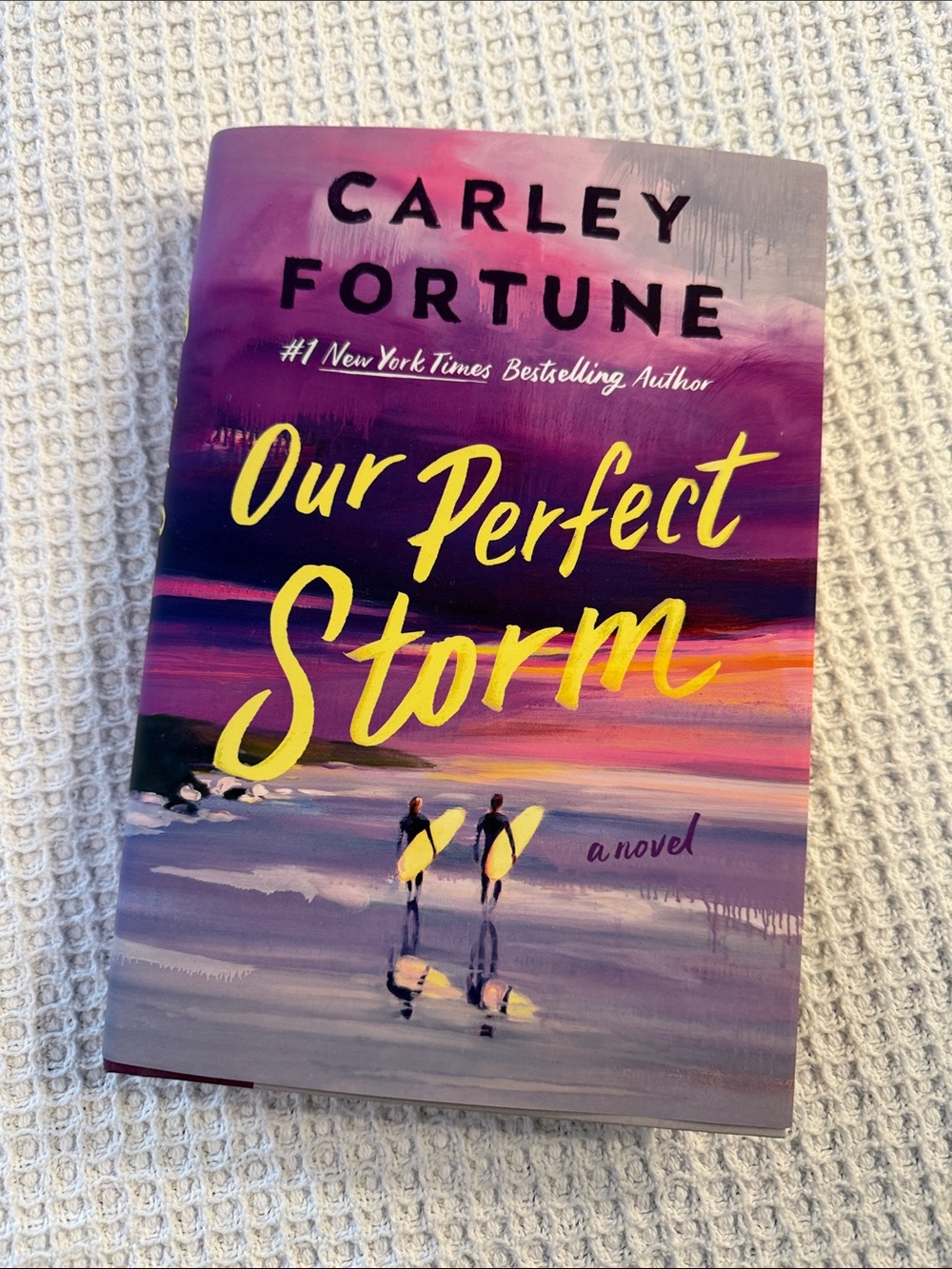 Carley Fortune "Our Perfect Storm" - Purple & Yellow Hard Cover Book